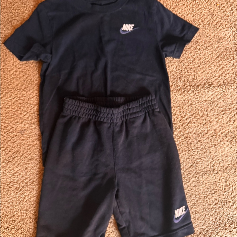 Boys Nike Black Shorts Set